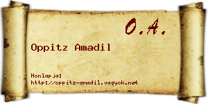 Oppitz Amadil névjegykártya